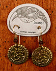 Vintage Laurel Burch Parrot Gold-Plate Earrings