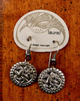 Vintage Laurel Burch Parrot Silver-Plate Earrings