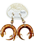 Vintage Laurel Burch Salamander Gold-Vermeil Earrings