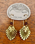 Vintage Laurel Burch Scrollwork Gold-Plate Earrings