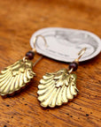 Vintage Laurel Burch Scrollwork Gold-Plate Earrings