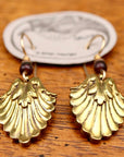 Vintage Laurel Burch Scrollwork Gold-Plate Earrings