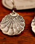 Vintage Laurel Burch Seashell Silver-Plate Earrings