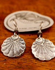 Vintage Laurel Burch Seashell Silver-Plate Earrings