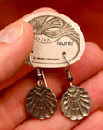 Vintage Laurel Burch Seashell Silver-Plate Earrings