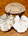 Vintage Laurel Burch Silver-Plate Lily Pad Earrings