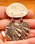 Vintage Laurel Burch Silver-Plate Lily Pad Earrings