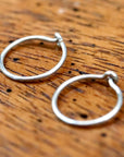 Vintage Laurel Burch Simple Hoop Silver Earrings