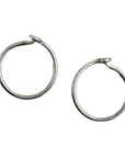 Vintage Laurel Burch Simple Hoop Silver Earrings