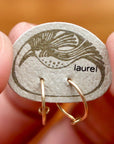 Vintage Laurel Burch Simple Hoop Silver Earrings