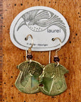 Vintage Laurel Burch Small Isis Gold-Plate Earrings