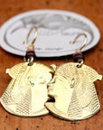 Vintage Laurel Burch Small Isis Gold-Plate Earrings