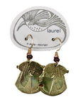 Vintage Laurel Burch Small Isis Gold-Plate Earrings