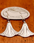Vintage Laurel Burch Small Nefertiti's Lotus Earring, Silver Plated