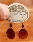 Vintage Laurel Burch Spring Flowers Gold-Plate Earrings