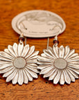 Vintage Laurel Burch Sunflower Silver-Plate Earrings