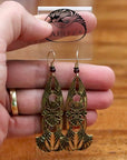 Vintage Laurel Burch Tribal Silver-Plate Earrings