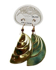 Vintage Laurel Burch Wave Gold-Plate Dangles