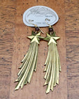 Vintage Laurel Burch Wishing Star Gold-Plate Earrings