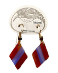 Vintage Laurel Inc Agate Gold-Plate Dangles