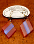 Vintage Laurel Inc Agate Gold-Plate Dangles
