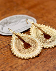 Vintage Laurel Inc Maharaja Gold-Plate Earrings
