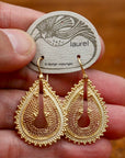 Vintage Laurel Inc Maharaja Gold-Plate Earrings