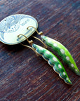 Vintage Laurel Inc Pea Pod Gold-Vermeil Earrings