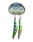 Vintage Laurel Inc Pea Pod Gold-Vermeil Earrings