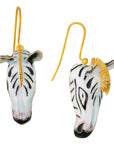 Vintage Laurel Inc Zebra Gold-Vermeil Earrings