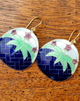 Vintage Shashi Blue Lily Earrings