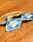 Vintage Shashi Blue Orchid Earrings