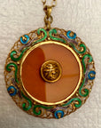 Vintage Shashi Carnelian Chinese Pendant Necklace