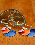 Vintage Shashi Cascading Fan Sunset Silver Earrings