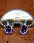 Vintage Shashi Devils Trumpet Flower Stud Earrings
