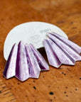 Vintage Shashi Eggplant Pencil Earrings