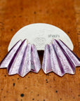 Vintage Shashi Eggplant Pencil Earrings