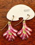 Vintage Shashi Frond Pink Earrings