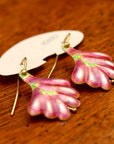 Vintage Shashi Frond Pink Earrings