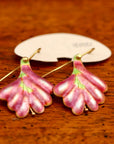 Vintage Shashi Frond Pink Earrings