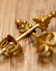 Vintage Shashi Greek Granulated Gold-Vermeil Earrings