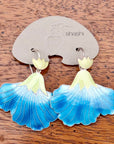 Vintage Shashi Ice Blue Iris Earrings