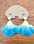 Vintage Shashi Ice Blue Iris Earrings