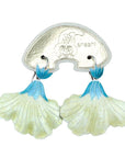 Vintage Shashi Iris Lemon and Ice Gold-Vermeil Earrings