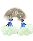 Vintage Shashi Iris Lemon and Royal Blue Gold-Vermeil Earrings