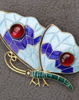 Vintage Shashi Le Grand Papillon Enamel Gold-Vermeil Brooch