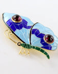 Vintage Shashi Le Grand Papillon Enamel Gold-Vermeil Brooch