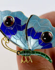 Vintage Shashi Le Grand Papillon Enamel Gold-Vermeil Brooch