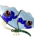 Vintage Shashi Le Grand Papillon Enamel Gold-Vermeil Brooch