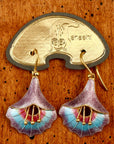 Vintage Shashi Mauve Angel's Trumpet Earrings